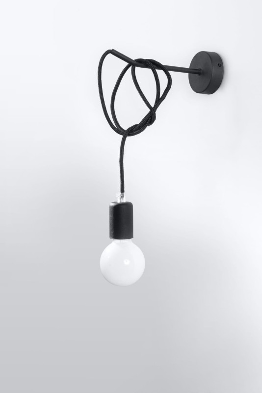 Kinkiet EDISON Czarny-3939477