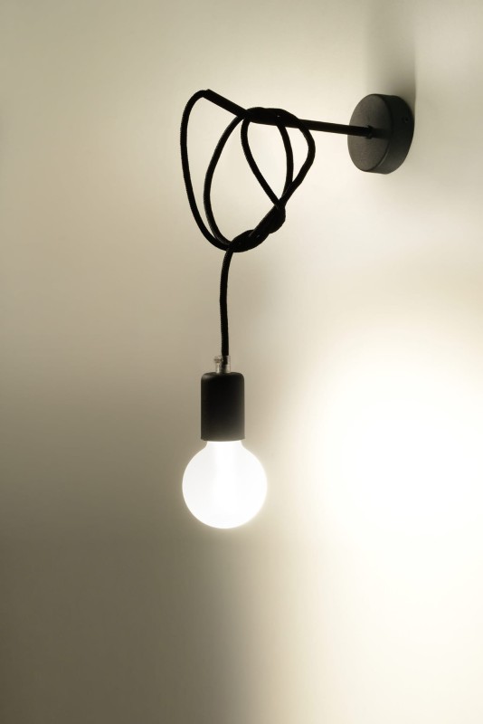 Kinkiet EDISON Czarny-3939478