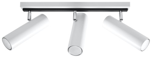 Nowoczesny plafon DIREZIONE 3 Biały tuba