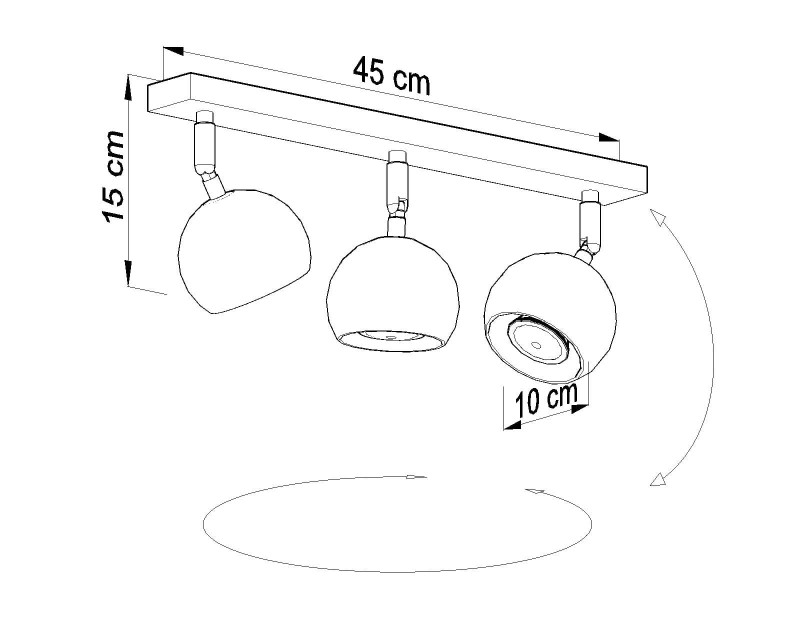 Plafon OCULARE 3 Biały-3939703