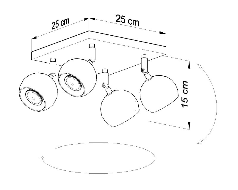 Plafon OCULARE 4 Biały-3939707