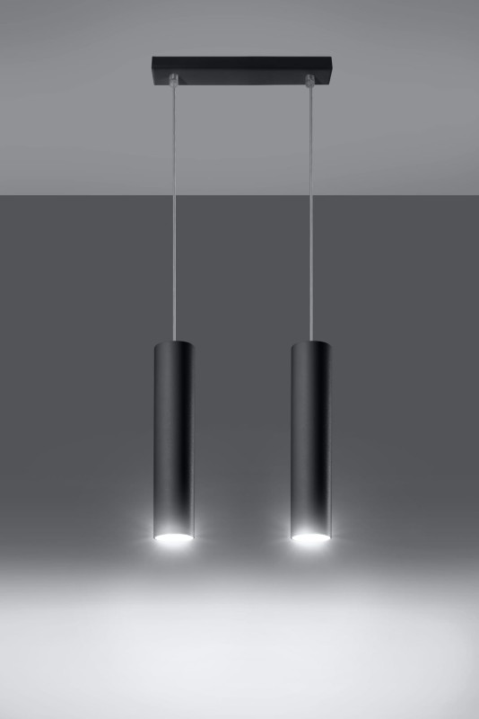 Lampa Wisząca LAGOS 2 Czarny-3939335