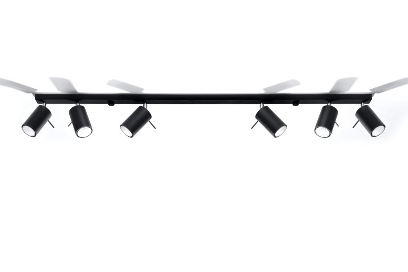 Plafon RING 6L Czarny-3939355