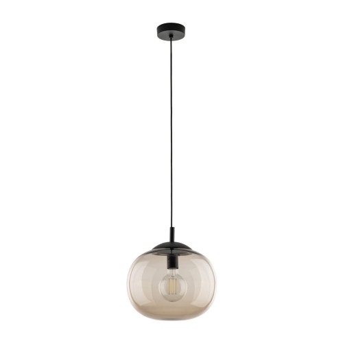 VIBE TOPAZ LAMPA WISZĄCA 1xE27 KULA BURSZTYNOWA 25 cm