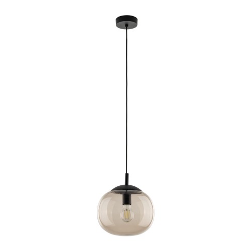 VIBE TOPAZ LAMPA WISZĄCA 1xE27 KULA BURSZTYNOWA  30 cm