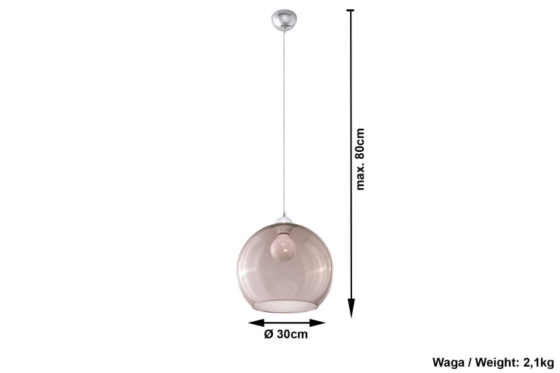 Lampa Wisząca BALL Grafit-3939007