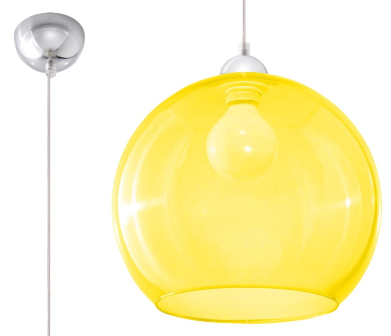 Lampa Wisząca BALL Żółta-3939013
