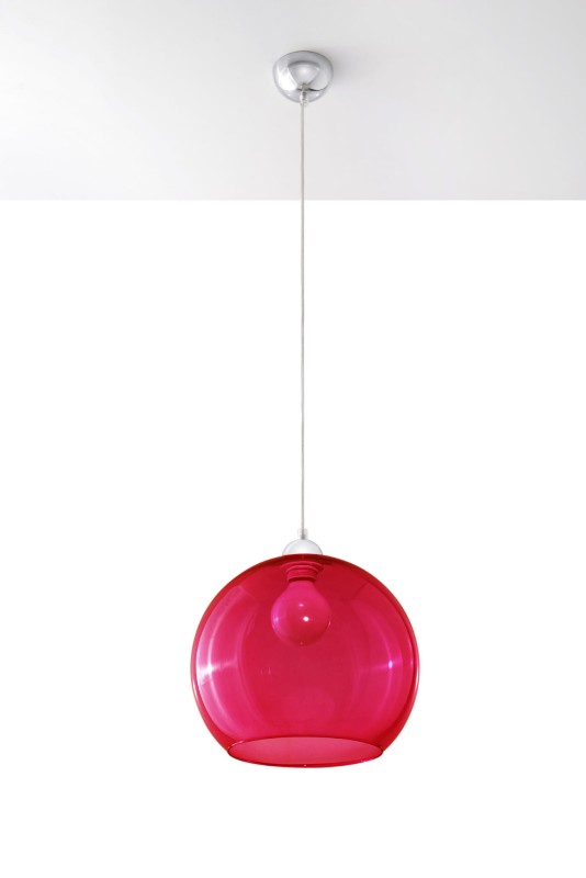 Lampa Wisząca BALL Czerwona-3939019