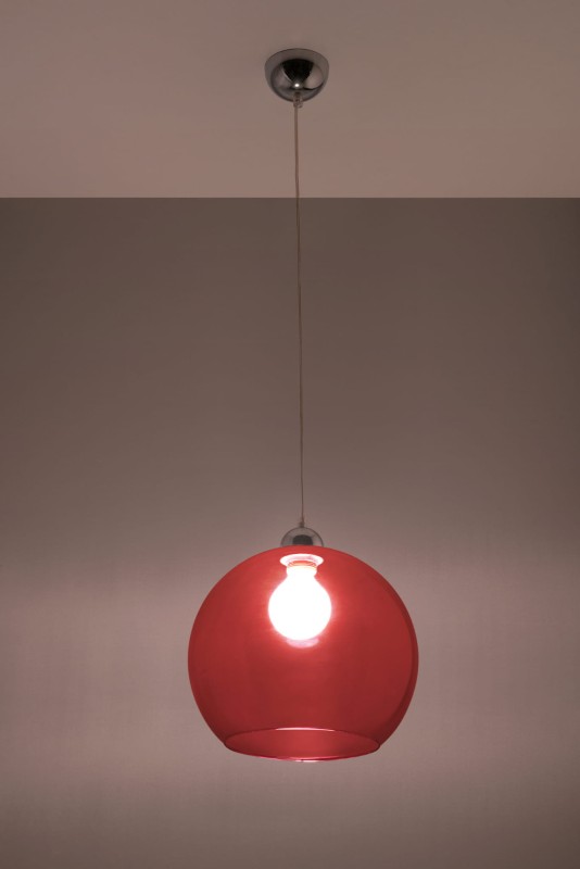 Lampa Wisząca BALL Czerwona-3939020