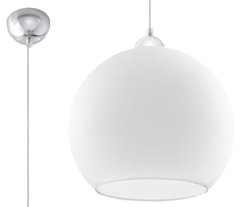 Lampa Wisząca BALL Biała-3939033