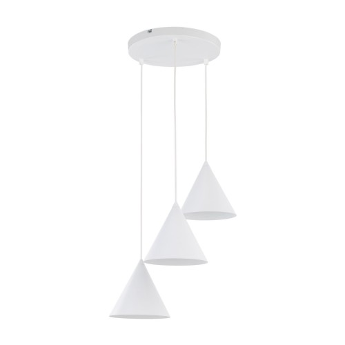 CONO WHITE LAMPA WISZĄCA 3 KOŁO