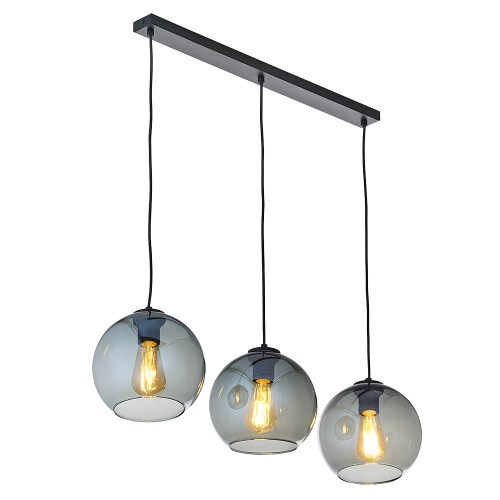 CUBUS GRAPHITE  LAMPA WISZĄCA 3 PŁ LISTWA