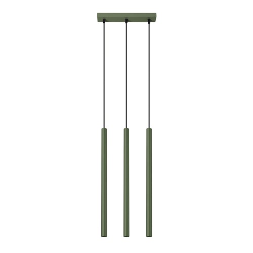 Lampa wisząca PASTELO 3P zielona oliwka