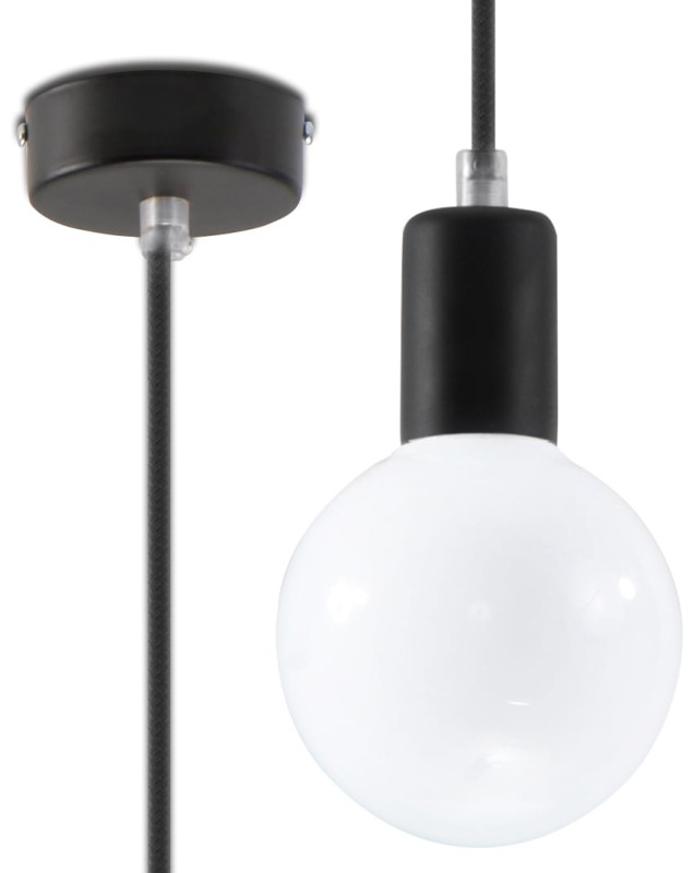 Lampa Wisząca EDISON Czarna-3938510