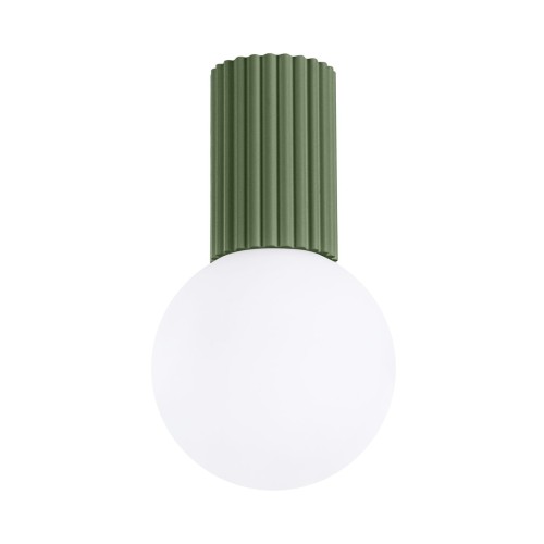 Plafon HALO oliwkowy zielony IP44 – Designerska lampa sufitowa łazienkowa odporna na wilgoć