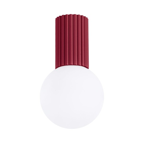 Plafon HALO burgund IP44 – lampa sufitowa łazienkowa w głębokim czerwonym kolorze