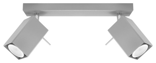 Szary plafon MERIDA 2 Halogen spot kwadrat