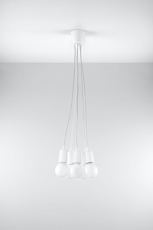 Lampa wisząca DIEGO 5 biała-3940059