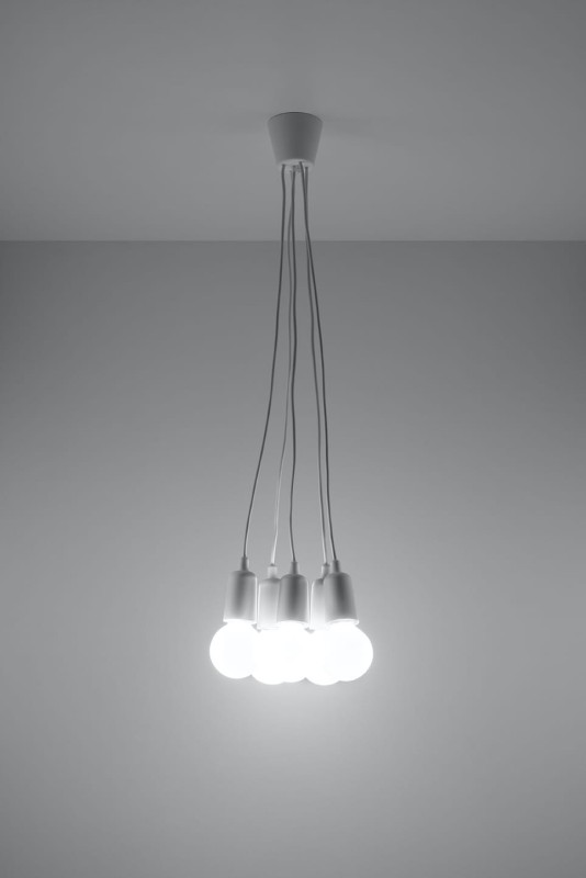 Lampa wisząca DIEGO 5 biała-3940061