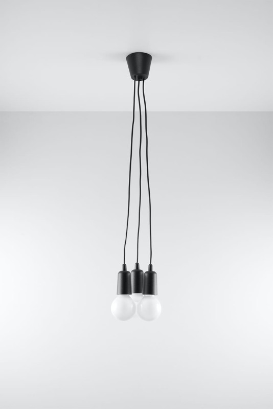 Lampa wisząca DIEGO 3 czarna-3940070