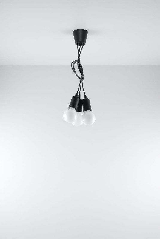 Lampa wisząca DIEGO 3 czarna-3940071