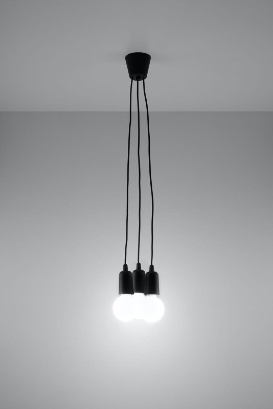 Lampa wisząca DIEGO 3 czarna-3940072