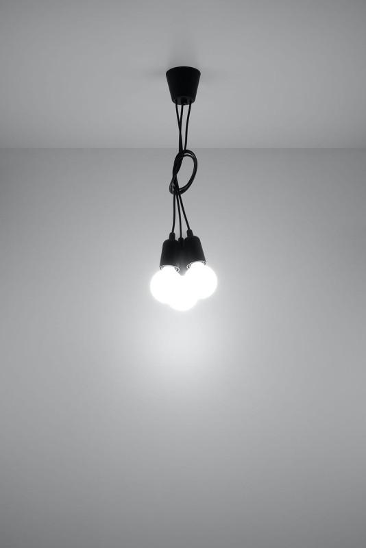 Lampa wisząca DIEGO 3 czarna-3940073