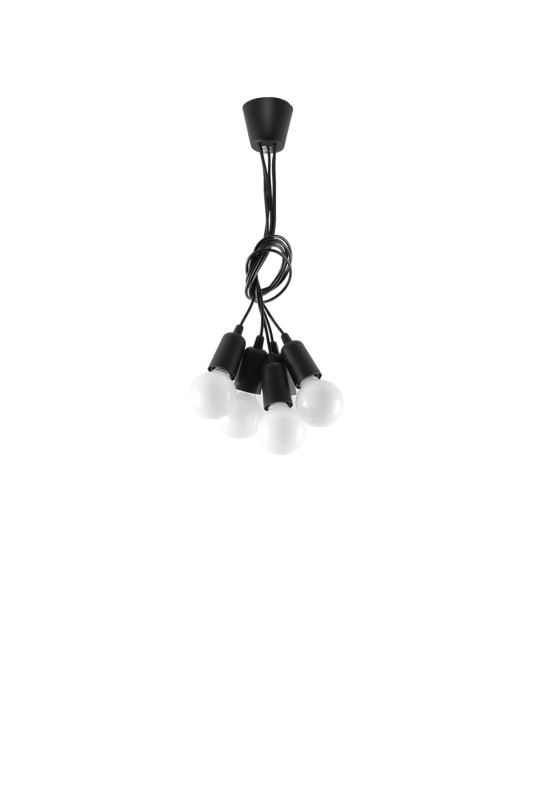 Lampa wisząca DIEGO 5 czarna-3940074