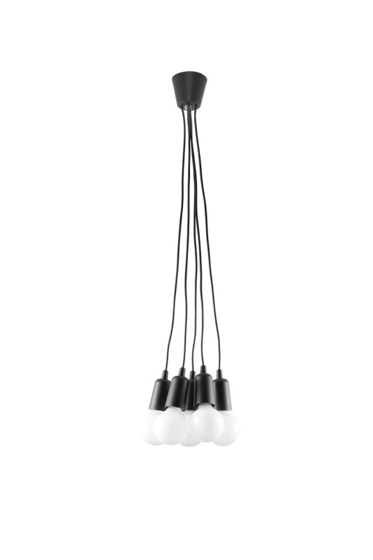Lampa wisząca DIEGO 5 czarna-3940075