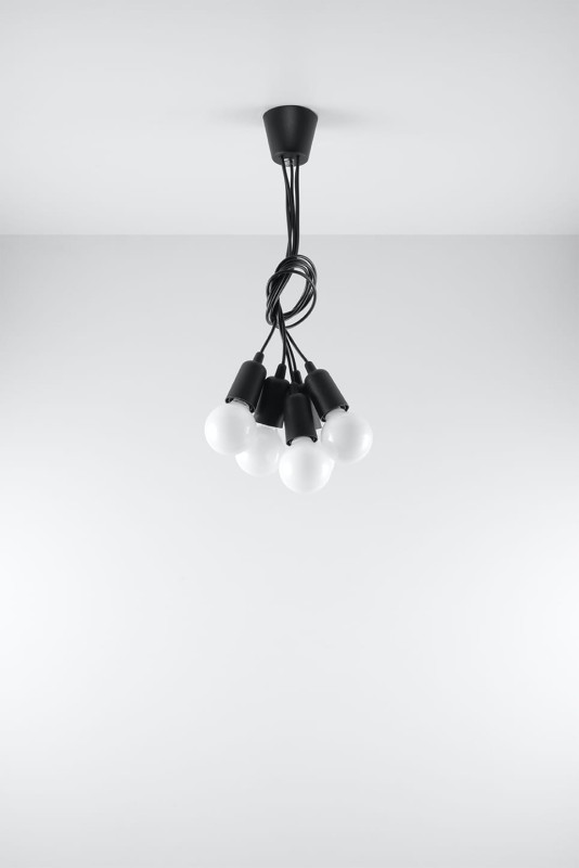 Lampa wisząca DIEGO 5 czarna-3940076