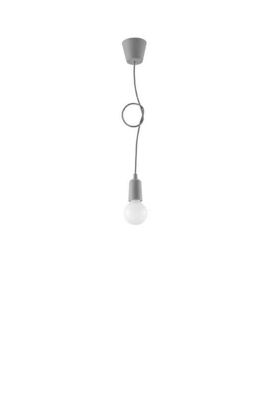 Lampa wisząca DIEGO 1 szara-3940080