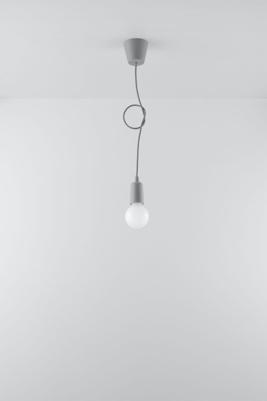 Lampa wisząca DIEGO 1 szara-3940082