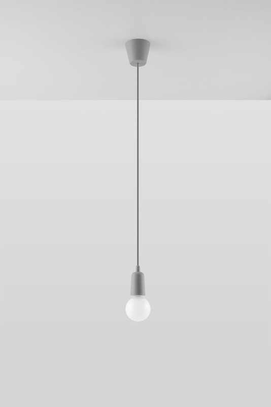 Lampa wisząca DIEGO 1 szara-3940083