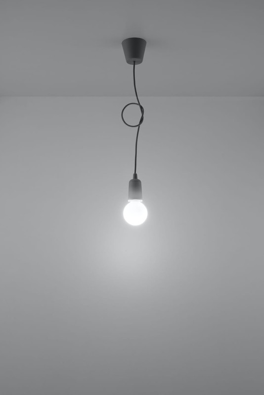 Lampa wisząca DIEGO 1 szara-3940085