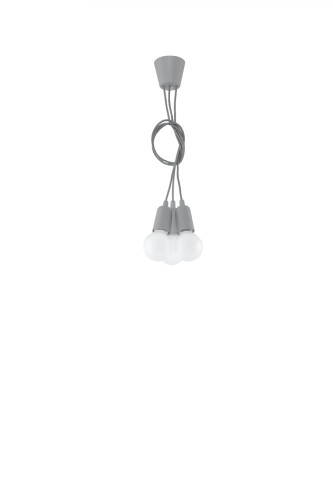  Lampa wisząca DIEGO 3 szara