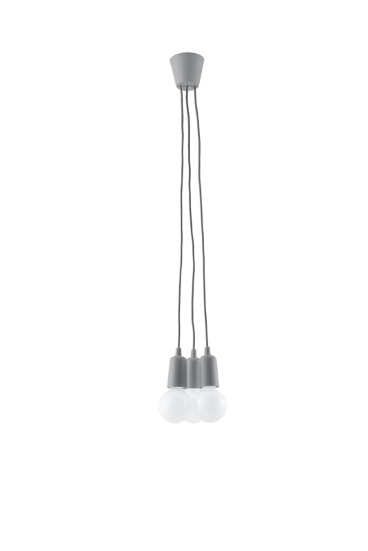Lampa wisząca DIEGO 3 szara-3940087