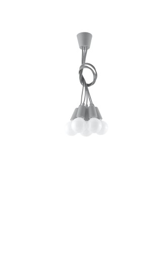  Lampa wisząca DIEGO 5 szara