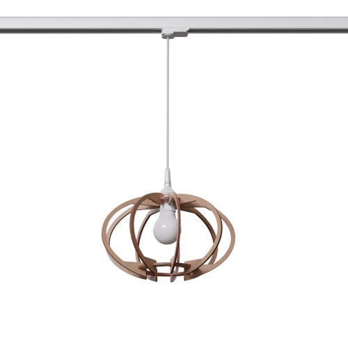 Lampa wisząca MANDELINO naturalne drewno E27 #W