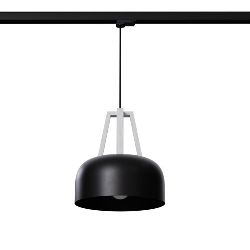 Lampa wisząca CASCO czarna/biała E27 4000K 7,5W 690lm