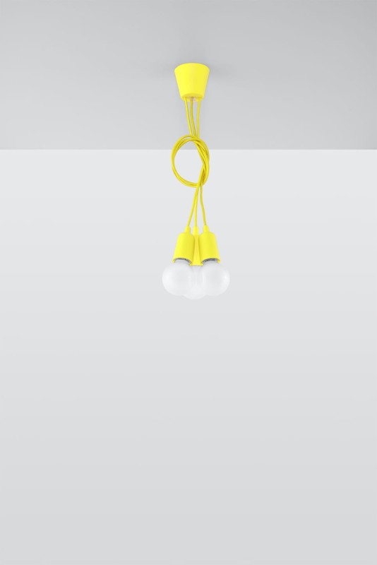 Lampa wisząca DIEGO 3 żółta-3940106