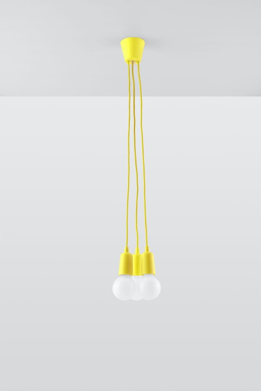 Lampa wisząca DIEGO 3 żółta-3940107