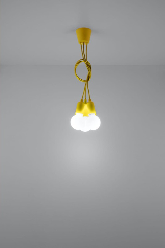 Lampa wisząca DIEGO 3 żółta-3940108