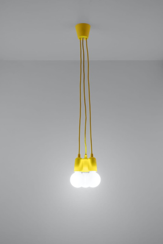 Lampa wisząca DIEGO 3 żółta-3940109