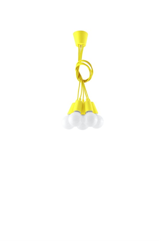 Lampa wisząca DIEGO 5 żółta-3940110
