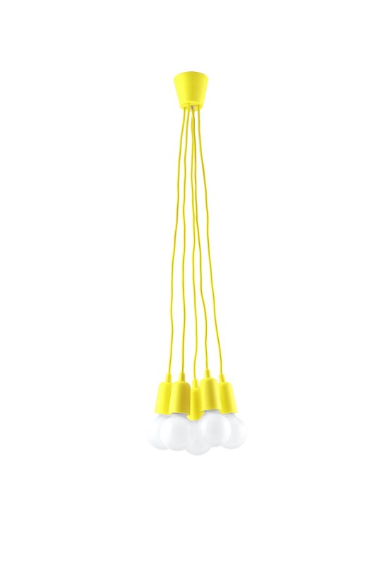 Lampa wisząca DIEGO 5 żółta-3940111