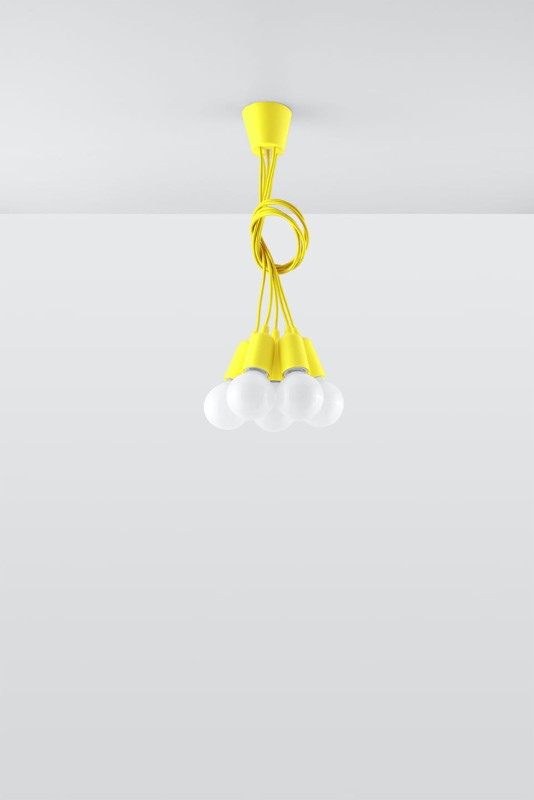 Lampa wisząca DIEGO 5 żółta-3940112