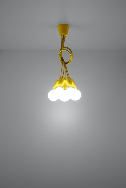 Lampa wisząca DIEGO 5 żółta-3940114