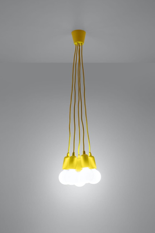 Lampa wisząca DIEGO 5 żółta-3940115