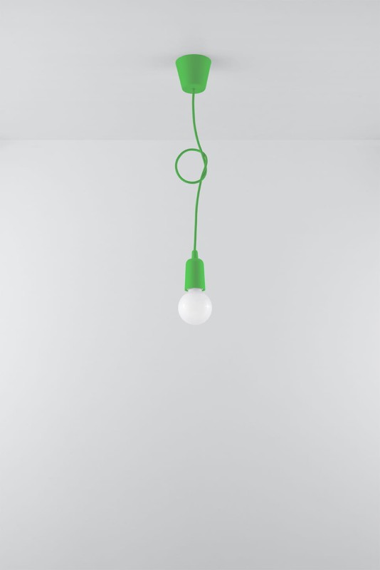 Lampa wisząca DIEGO 1 zielony -3940118