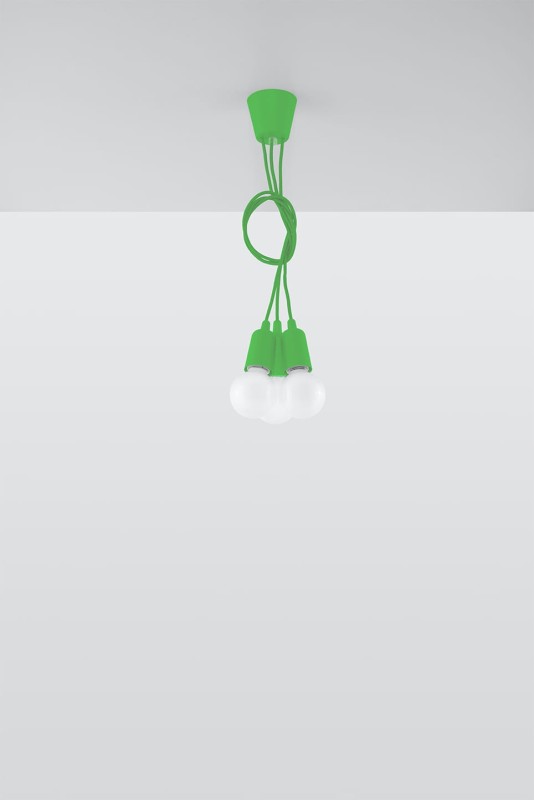 Lampa wisząca DIEGO 3 zielony -3940124